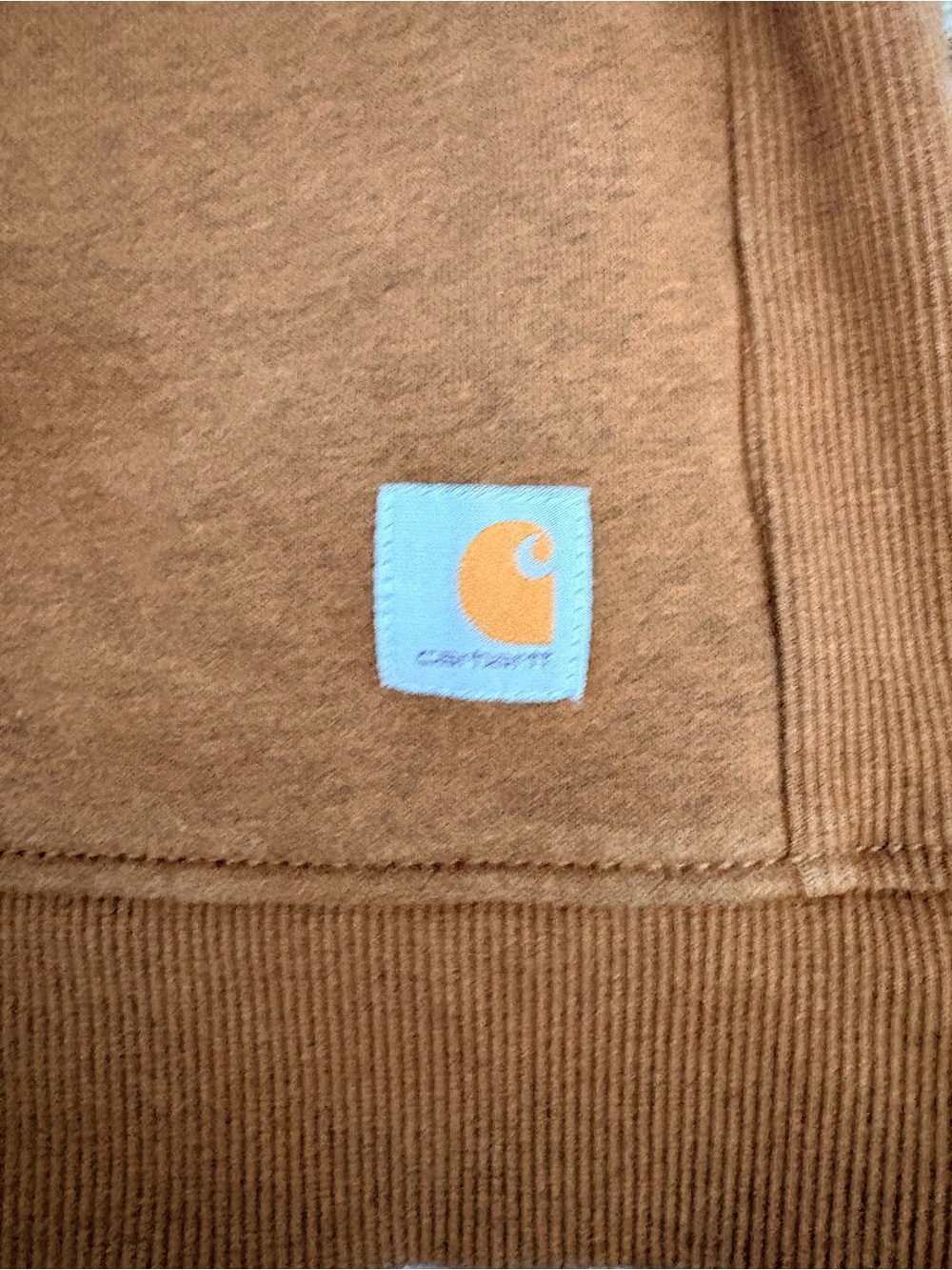Carhartt Women's Brown Crewneck Sweatshirt with Sleeve Logo - Picture 3 of 9